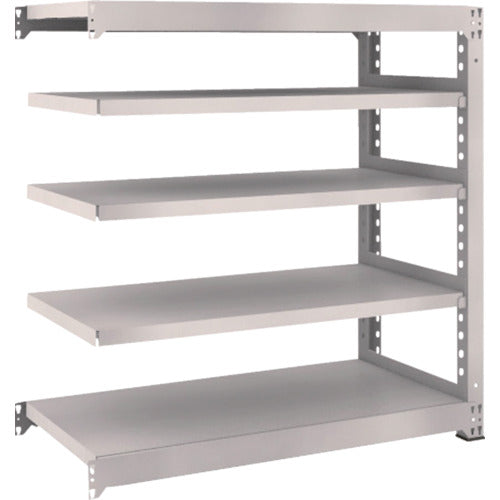 TRUSCO スチールラック M5型中量棚 1200×571×H1200 5段 連結 ネオグレー