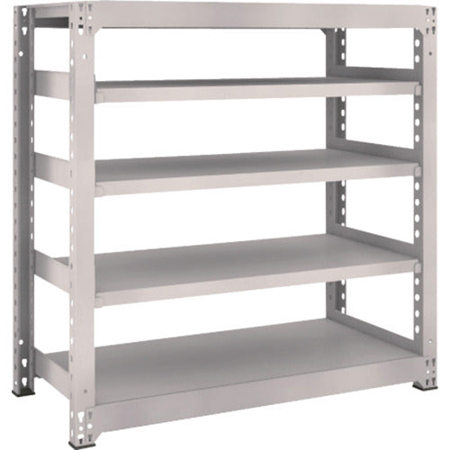 TRUSCO スチールラック M5型中量棚 1200×571×H1200 5段 単体 ネオグレー