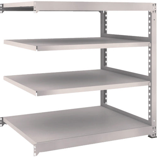 TRUSCO スチールラック M5型中量棚 1200×921×H1200 4段 連結 ネオグレー