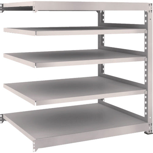 TRUSCO スチールラック M5型中量棚 1200×921×H1200 5段 連結 ネオグレー