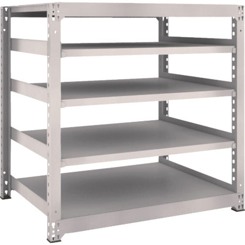 TRUSCO スチールラック M5型中量棚 1200×921×H1200 5段 単体 ネオグレー