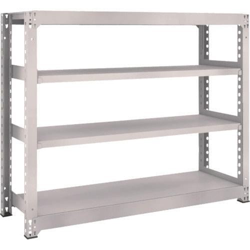 TRUSCO スチールラック M5型中量棚 1500×471×H1200 4段 単体 ネオグレー