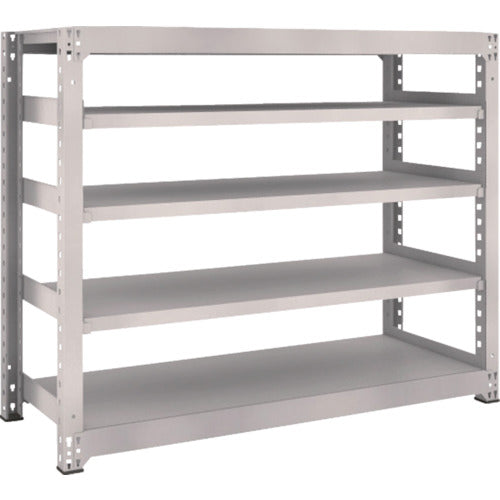 TRUSCO スチールラック M5型中量棚 1500×571×H1200 5段 単体 ネオグレー