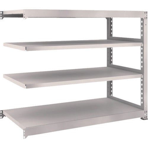 TRUSCO スチールラック M5型中量棚 1500×721×H1200 4段 連結 ネオグレー