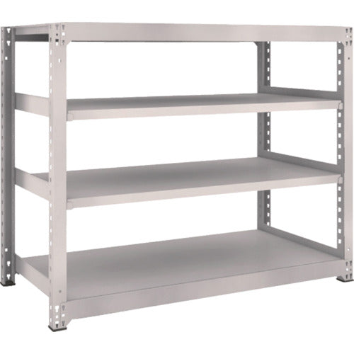 TRUSCO スチールラック M5型中量棚 1500×721×H1200 4段 単体 ネオグレー