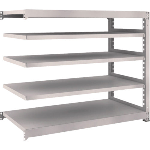 TRUSCO スチールラック M5型中量棚 1500×721×H1200 5段 連結 ネオグレー