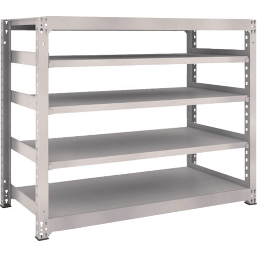 TRUSCO スチールラック M5型中量棚 1500×721×H1200 5段 単体 ネオグレー