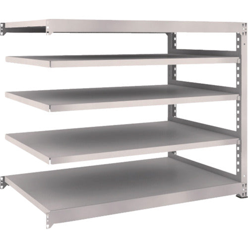 TRUSCO スチールラック M5型中量棚 1500×921×H1200 5段 連結 ネオグレー