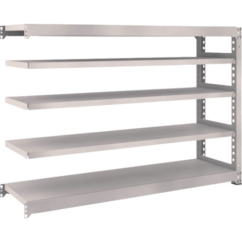 TRUSCO スチールラック M5型中量棚 1800×471×H1200 5段 連結 ネオグレー