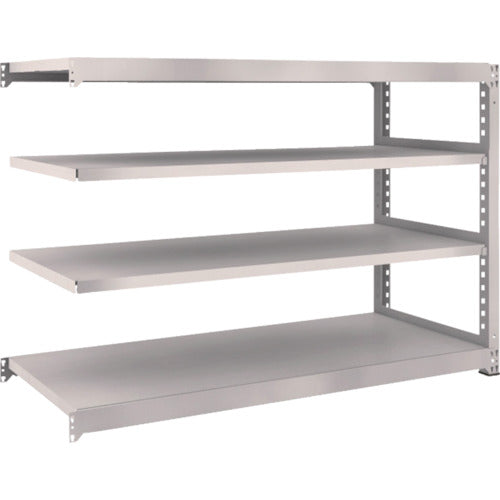 TRUSCO スチールラック M5型中量棚 1800×721×H1200 4段 連結 ネオグレー
