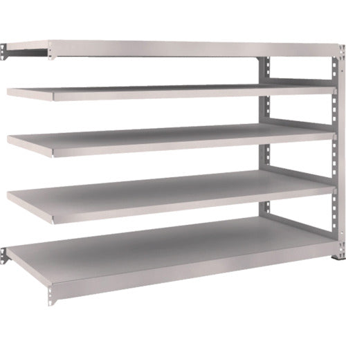 TRUSCO スチールラック M5型中量棚 1800×721×H1200 5段 連結 ネオグレー