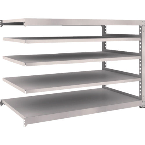 TRUSCO スチールラック M5型中量棚 1800×921×H1200 5段 連結 ネオグレー