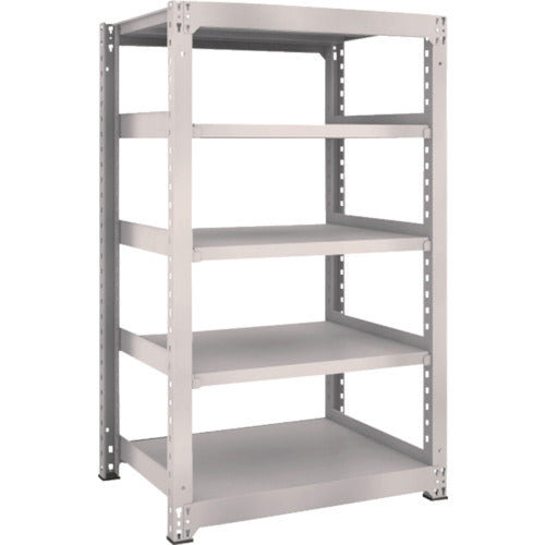 TRUSCO スチールラック M5型中量棚 900×721×H1500 5段 単体 ネオグレー