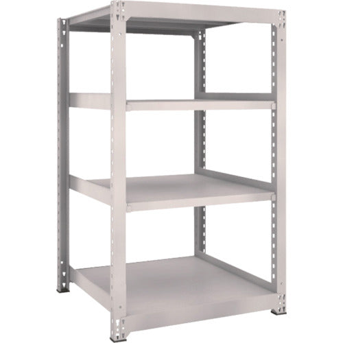 TRUSCO スチールラック M5型中量棚 900×921×H1500 4段 単体 ネオグレー
