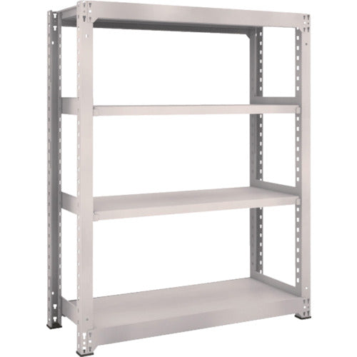 TRUSCO スチールラック M5型中量棚 1200×471×H1500 4段 単体 ネオグレー