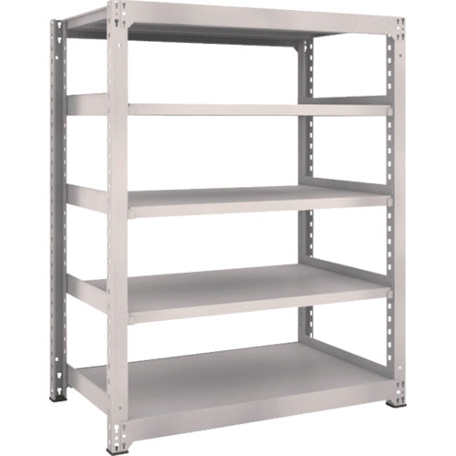 TRUSCO スチールラック M5型中量棚 1200×721×H1500 5段 単体 ネオグレー