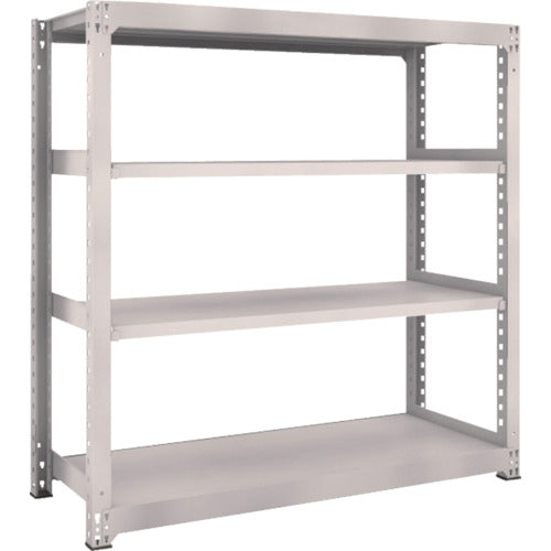 TRUSCO スチールラック M5型中量棚 1500×571×H1500 4段 単体 ネオグレー