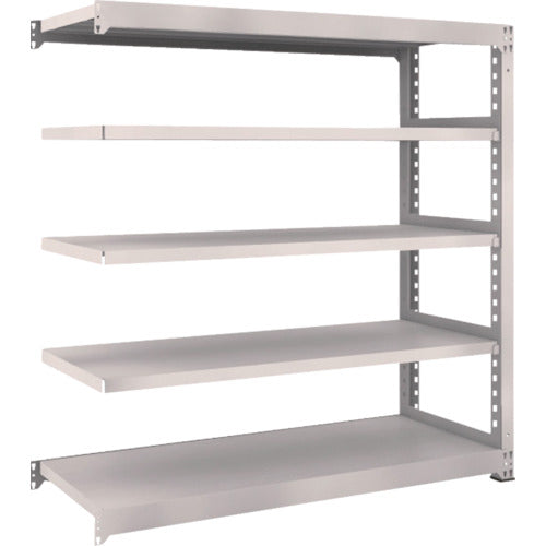 TRUSCO スチールラック M5型中量棚 1500×571×H1500 5段 連結 ネオグレー