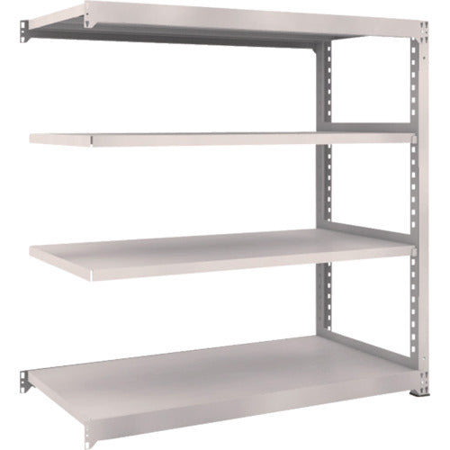 TRUSCO スチールラック M5型中量棚 1500×721×H1500 4段 連結 ネオグレー
