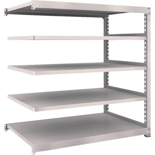 TRUSCO スチールラック M5型中量棚 1500×921×H1500 5段 連結 ネオグレー