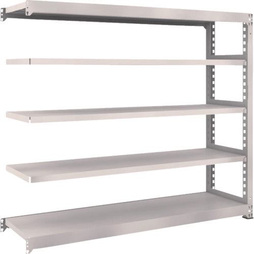 TRUSCO スチールラック M5型中量棚 1800×471×H1500 5段 連結 ネオグレー