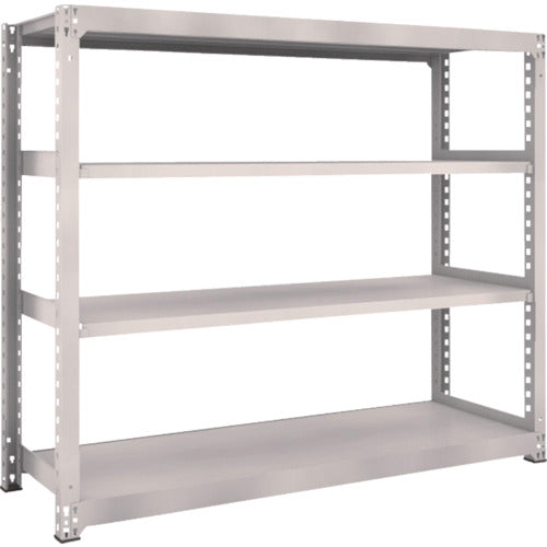 TRUSCO スチールラック M5型中量棚 1800×571×H1500 4段 単体 ネオグレー