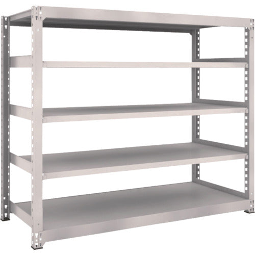 TRUSCO スチールラック M5型中量棚 1800×721×H1500 5段 単体 ネオグレー