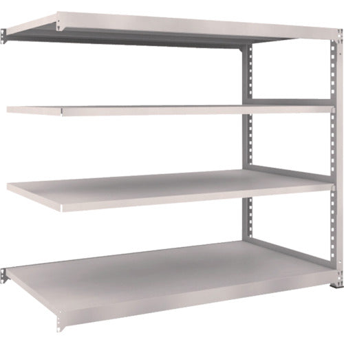 TRUSCO スチールラック M5型中量棚 1800×921×H1500 4段 連結 ネオグレー