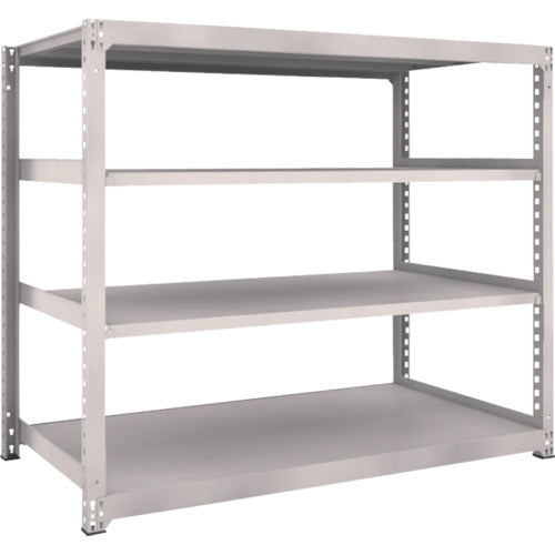 TRUSCO スチールラック M5型中量棚 1800×921×H1500 4段 単体 ネオグレー