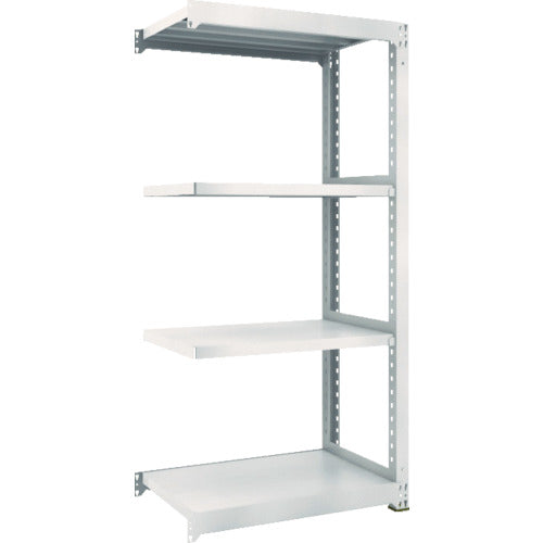 TRUSCO スチールラック M5型中量棚 900×471×H1800 4段 連結 ネオグレー