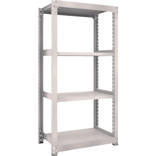 TRUSCO スチールラック M5型中量棚 900×571×H1800 4段 単体 ネオグレー