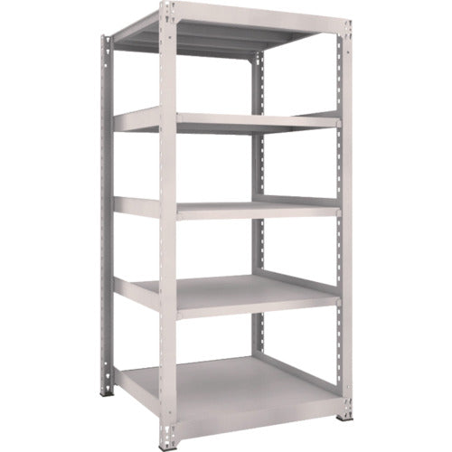 TRUSCO スチールラック M5型中量棚 900×921×H1800 5段 単体 ネオグレー