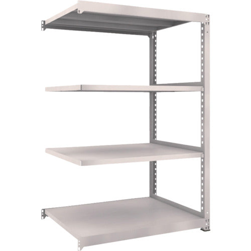 TRUSCO スチールラック M5型中量棚 1200×921×H1800 4段 連結 ネオグレー