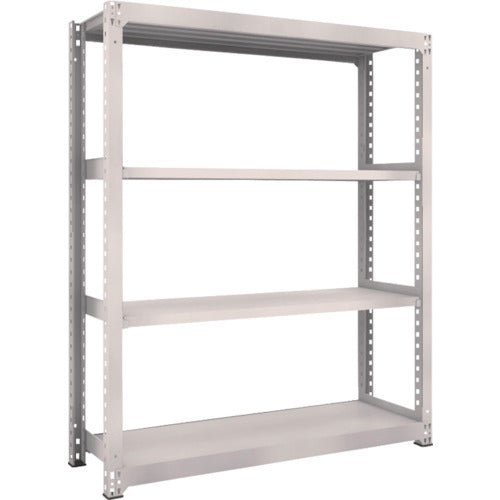 TRUSCO スチールラック M5型中量棚 1500×471×H1800 4段 単体 ネオグレー