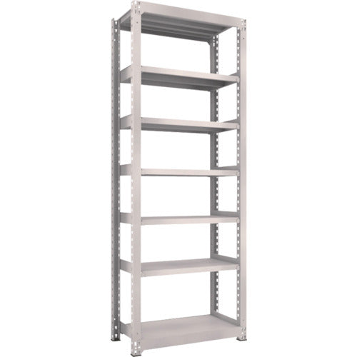 TRUSCO スチールラック M5型中量棚 900×471×H2400 7段 単体 ネオグレー