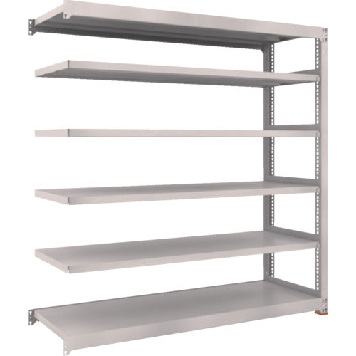 TRUSCO スチールラック M5型中量棚 1200X921XH2400 6段 連結 免震樹脂ベース付 ネオグレー ネオグレー