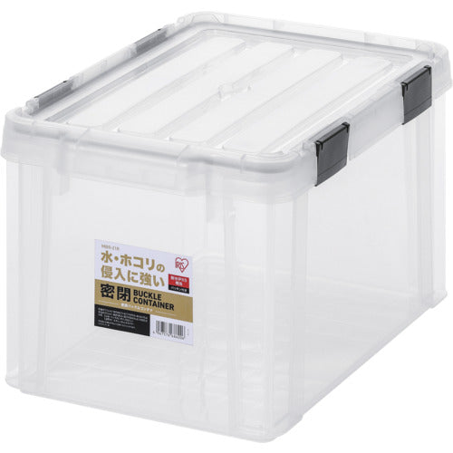 IRIS 299228 密閉バックルコンテナ クリア/チャコールグレー