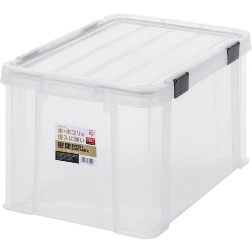 IRIS 299230 密閉バックルコンテナクリア/チャコールグレー