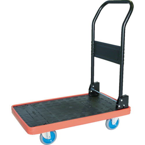 TRUSCO MKP樹脂製台車 折りたたみ式 716X436 エアキャスター付