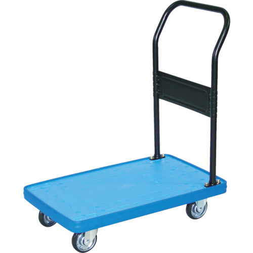 TRUSCO MKP樹脂製台車 固定式 716X436 ブルー