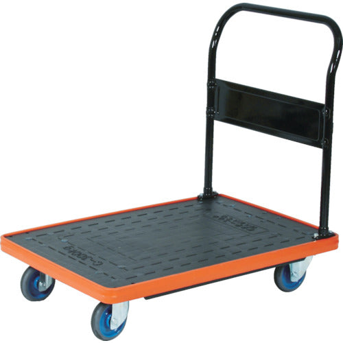 TRUSCO MKP樹脂製台車 固定式 906X616 エアキャスター付