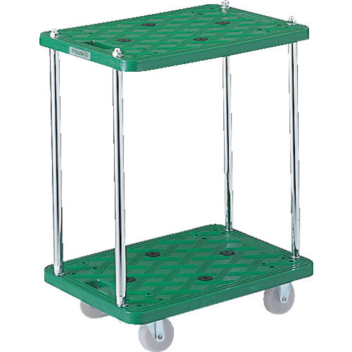 TRUSCO 樹脂製台車 ルートバン2段式 500X370