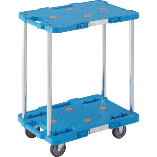 TRUSCO 樹脂製台車 ルートバン 2段式 370X500 青