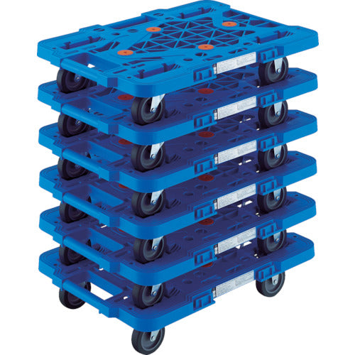 TRUSCO まとめ買い 樹脂製平台車 ルートバン MPK-500-B 6台セット