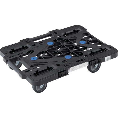 TRUSCO 樹脂製平台車 ルートバンメッシュタイプ 515X385 オール自在 黒