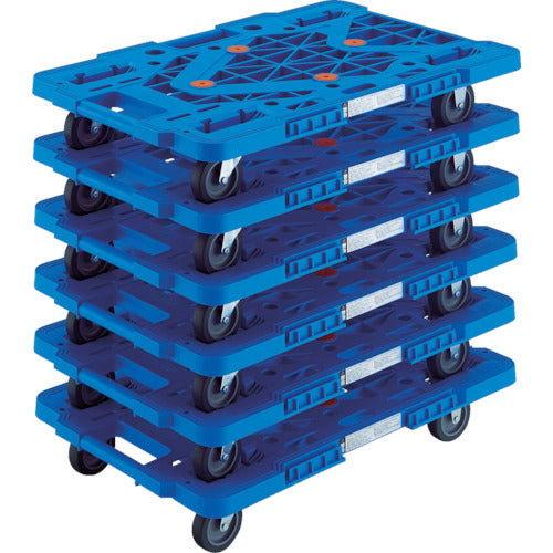 TRUSCO まとめ買い 樹脂製平台車 ルートバン MPK-600-B 6台セット