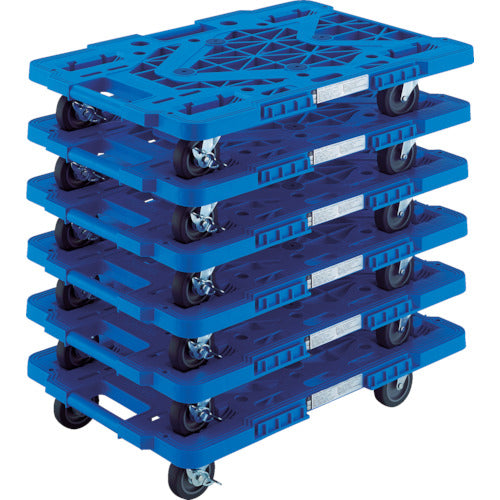 TRUSCO まとめ買い 樹脂製平台車 ルートバン MPK-600JS-B 6台セット