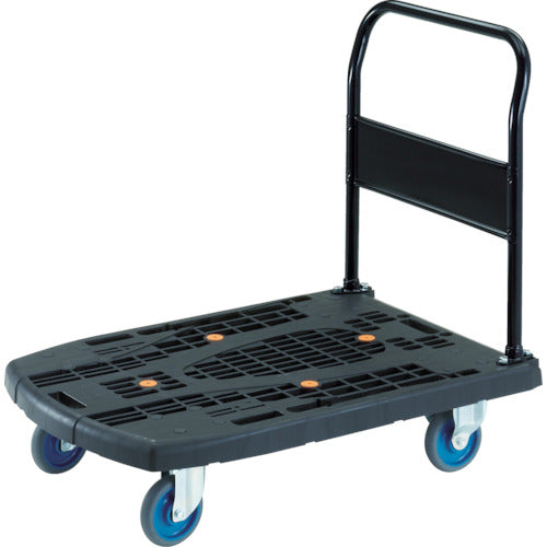 TRUSCO 樹脂台車 カルティオビッグ 固定 900X600 黒