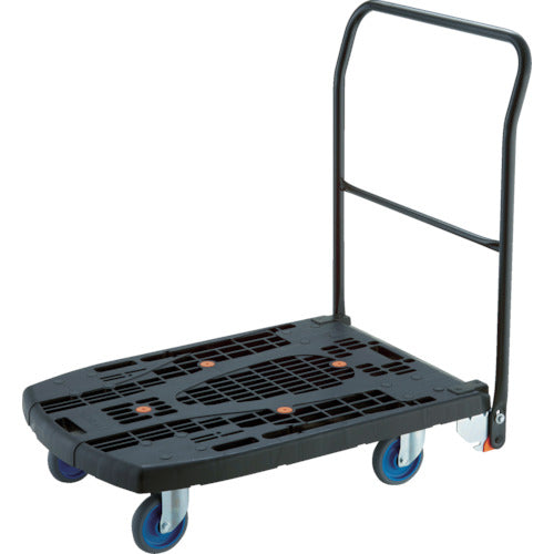 TRUSCO 樹脂台車 カルティオビッグフラット 回転 900X600 S付 黒
