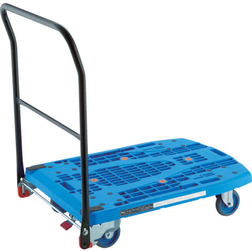 TRUSCO 樹脂台車 カルティオビッグフラット 回転 900X600 S付 青